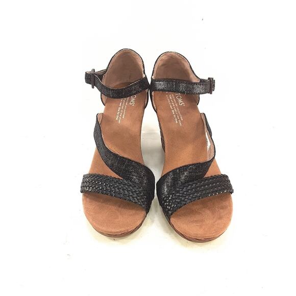 Toms Clarissa Wedge Sandals Size 8.5 - Picture 5 of 9